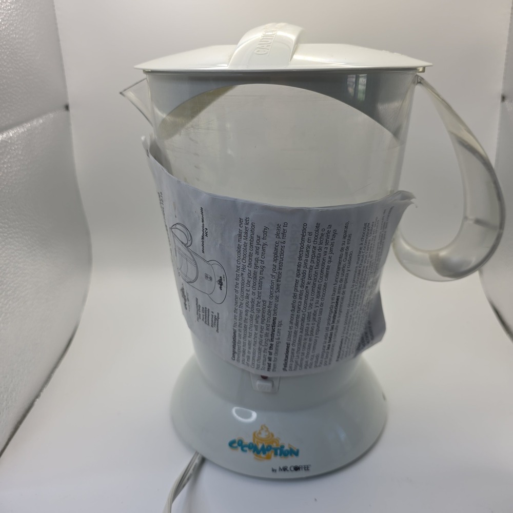Mr. Coffee Cocomotion Hot Chocolate Maker‎ HC4 White Automatic Cocoa Mixer
